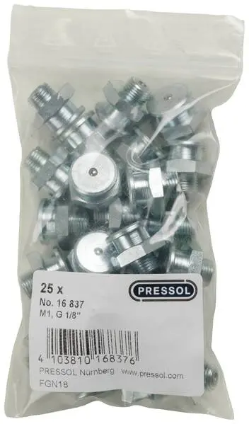 Pressol Flachschmiernippel M1-KØ 16, G 1/8''-VZ 25 St.