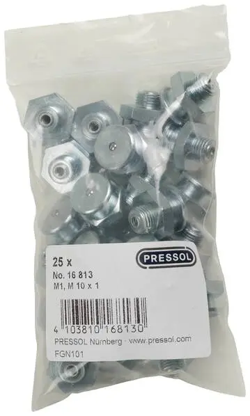 Pressol Flachschmiernippel M1-KØ 16, M 10 x 1-VZ 25 St.
