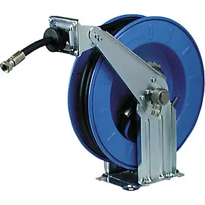 Schlauchaufroller für Luft, Wasser, Öl, ohne Stahlblechverkleidung, Schlauchlänge 10 m.