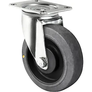 TPE-Reifen auf PP-Felge, ESD, Rad-Ø x Breite 125 x 40 mm, ab 2 Stk, Lenkrolle.