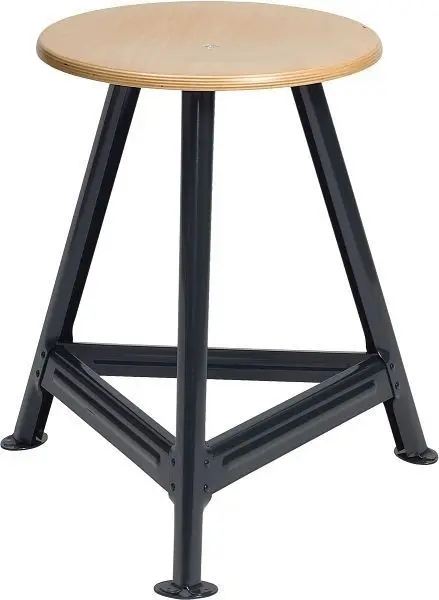 Dringenberg Bandstahlhocker 3-beinig H600 RAL7021 Schwarzgrau 20902018-7021
