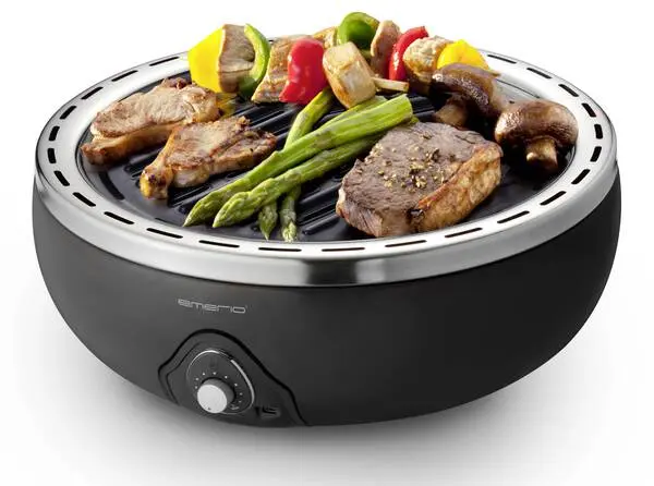 EMERIO BGP-115557.1 Holzkohle-Grill Grill-Fläche (Durchmesser)=295 mm Schwarz