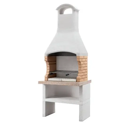 Palazzetti Ariel - Modul-Grillkamin aus Beton - für Holz und Holzkohle mit 4 Brennern