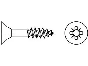 ART 89097 Spanplattenschrauben Seko CE Stahl 4 x 70/42 -Z galvanisch verzinkt gelb VE=S (200 Stück)