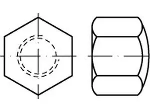 Sechskant-Hutmuttern DIN 917 1 / 2 M 6 VE=S (500 Stück)