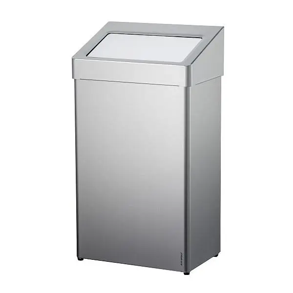 Air Wolf Abfallbehälter mit Haube Serie Lobo H x B x T: 726 x 400 x 258 mm Edelstahl beschichtet 40-607