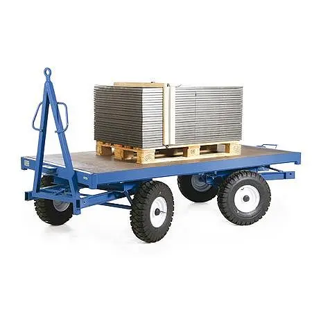 Protaurus Rotauro Industrieanhänger 2000x1000mm Doppel-Drehschemel-Lenkung rutschfeste Ladefläche 540x165mm Luft-Räder ...