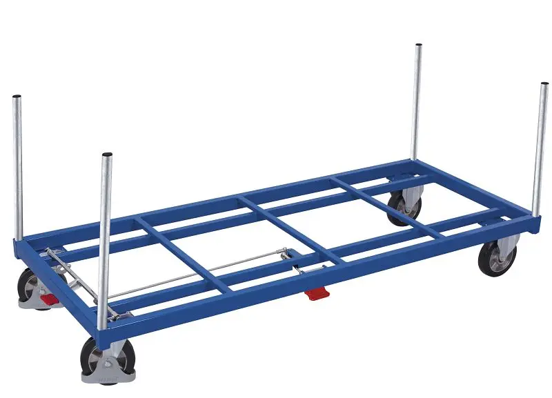 VARIOfit Rungenwagen Ladefläche: 2.080 x 805 mm RAL 5010 enzianblau Radsatz: Bereifung aus Elastikvollgummi sw-2000