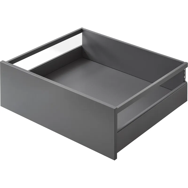 nobilia Innenauszug mit eckiger Reling und Holzwerkstoffblende Schiefergrau IAT40-H 35 cm | Originalqualität |