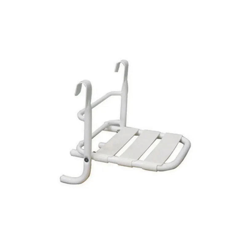 Typisch weiß lackierter Sitz zum Aufhängen der weißen Haltestange