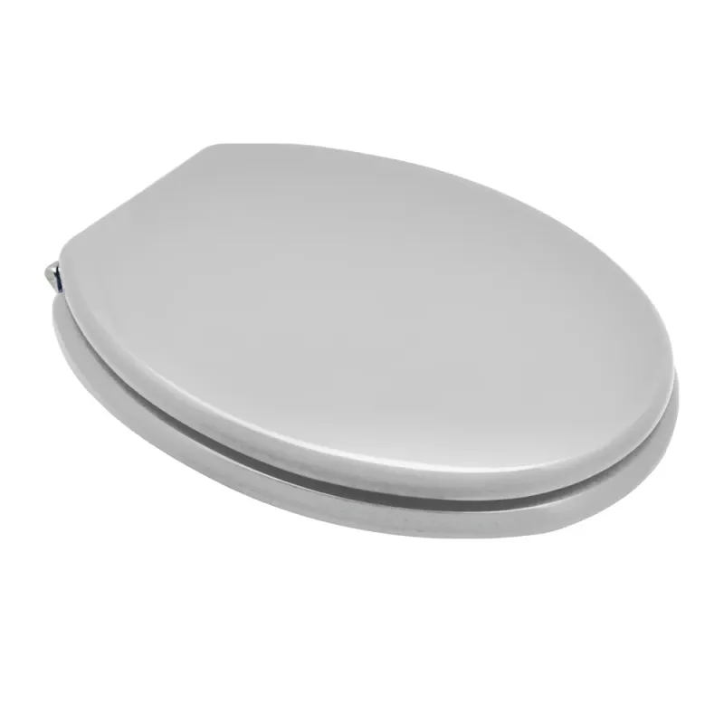 Universeller WC-Sitz Form Typ 1 mit durchgehenden, von unten verschraubbaren Scharnieren Farbe Flüster-Grau