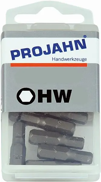 Projahn 1/4" Bit Länge 25 mm Innen-6kant 55 mm 10er Pack 2699-10