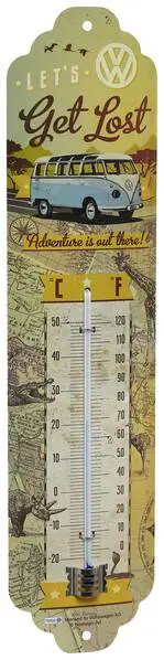 TFA Dostmann NOSTALGIC ART VW Bulli Thermometer Gelb mit Niederschlagsmesser