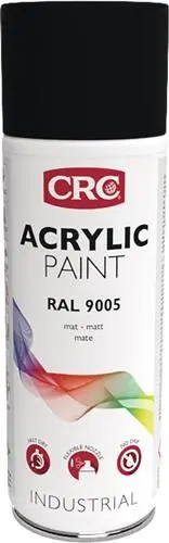 Elektronisches CRC Farbschutzlackspray KUNSTGLAS PAINT tiefschwarz ma RAL 9005 400ml Spraydose CRC