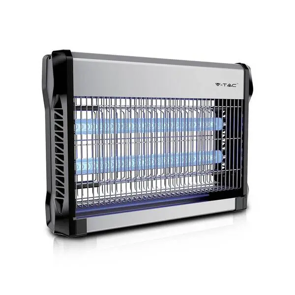 Großflächiger V-TAC VT-3220 11180 UV-Licht UV-Insektenfänger 20 W (B x H x T) 397 x 280 x 93.5 mm Schwarz, Grau 1 St.