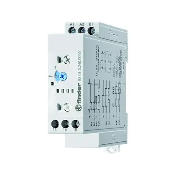 Finder Zeitrelais 24-240V/AC 5s-240h ansprechverzögert Funktionalität 83.01.0.240.0000 111261