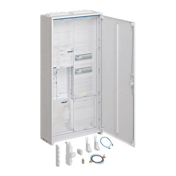 Hager Komplettschrank AP/UP 1Z eHZ 2Feld IP44 mit Sammelschiene 5-polig mit Sammelschiene 5p ZB32ET215W31 104671