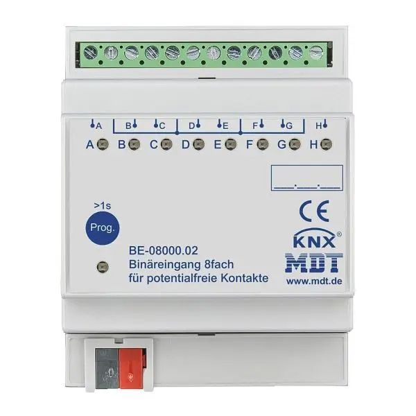 MDT Methodes Binäsaubergang KNX REG 4TE LED 8f Bussystem KNX mit LED-Display BE-08000.02 133546