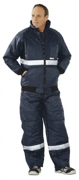 Planam Kühl-/Gefrierhaus Kühlhaus Blouson marine Innenfutter rot Grösse M 5120048