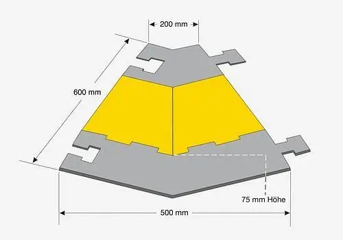 DENIOS Winkelstück links zum Anbau riesige Kabelbrücke 248349