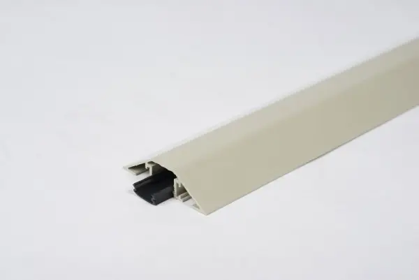 EHA Kabelbrücke Alu 80 x 20 mm 1500 mm lang Doppelklebeband 1 Verbinder kieselgrau 47711