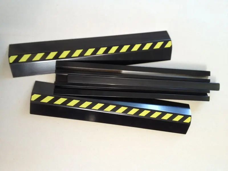 EHA Kabelbrücke Alu 80 x 20 mm 3 Stück 400 mm Doppelklebeband 6 Verbinder schwarz/gelb 47762