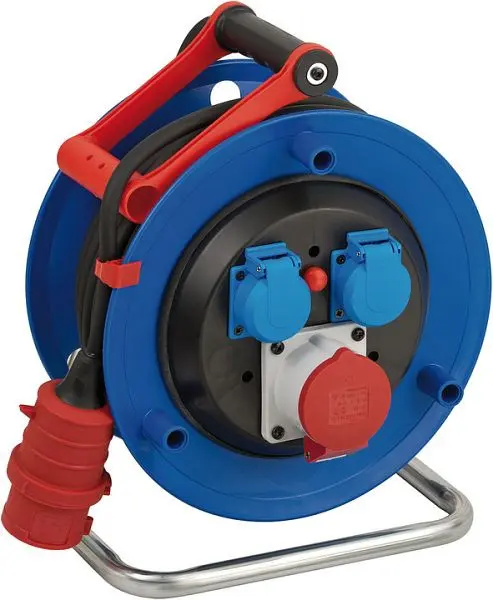 Brennenstuhl Garant CEE 1 IP44 Kabeltrommel (mit 30m Kabel schwarz aus Spezialkunststoff für den ständigen Verwendung im...