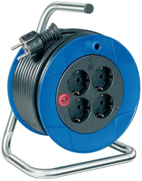 Brennenstuhl Garant Kompakt Kabeltrommel (15m Kabel schwarz aus Spezialkunststoff für den Innenbereich Made Germany) 1079...