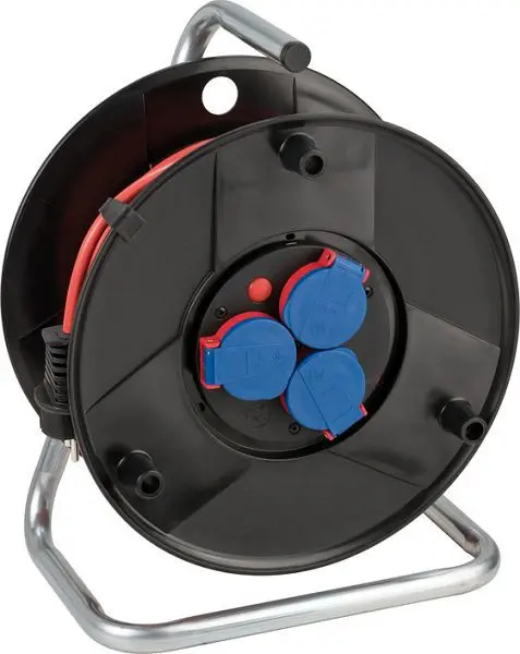 Brennenstuhl Kabeltrommel (Outdoor-Kabeltrommel mit 40m Kabel rot aus Spezialkunststoff für die Einsatz im Freien IP44) 1...
