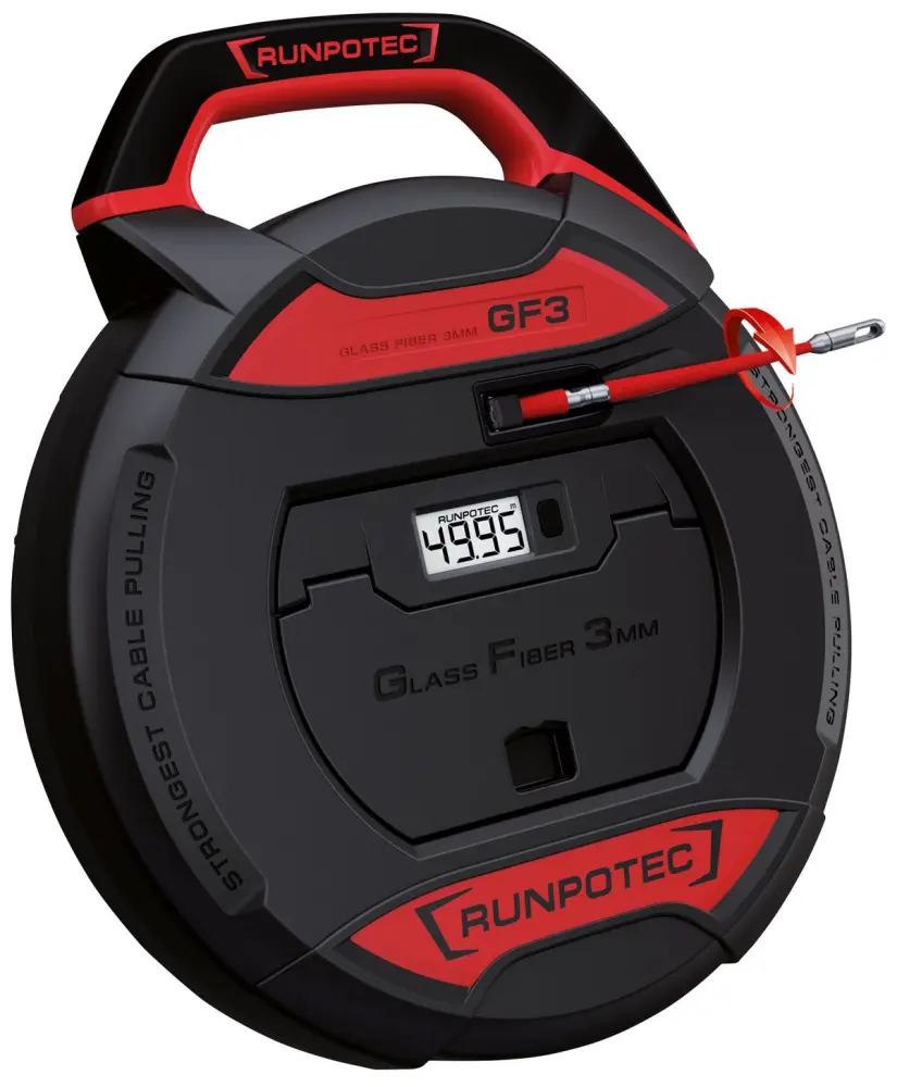 Runpotec GF3 - Glasfaserstab Ø 3 mm - 30 m Kabeleinziehwerkzeug für Rohrdurchmesser 10-50 mm 10193