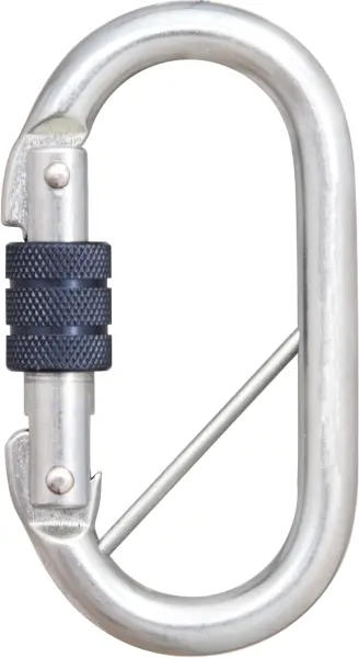 Funcke Karabinerhaken FSK8 Stahl-Schraubkarabiner mit Pin Öffnungsweite: 18 mm oval 70020123