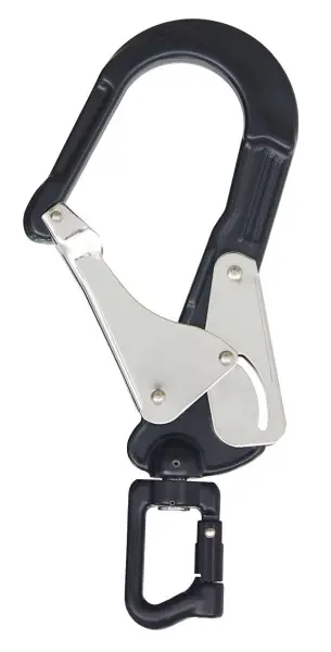 Kratos Karabinerhaken aus Alukleinformatum Typ Keylock mit Drehwirbel FA5022760