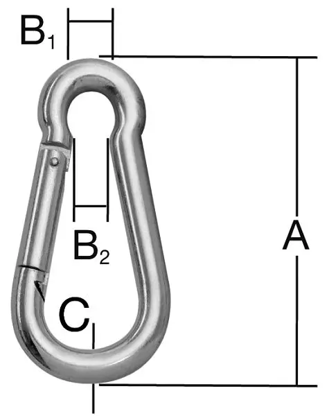 Vormann Feuerwehrkarabiner 50 x 5 bis 5mm VE: 10 Stück 007900794AV