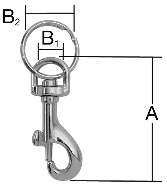 Vormann Karabiner mit Schlüsselring 60 mm VE: 5 Stück 007900758AV