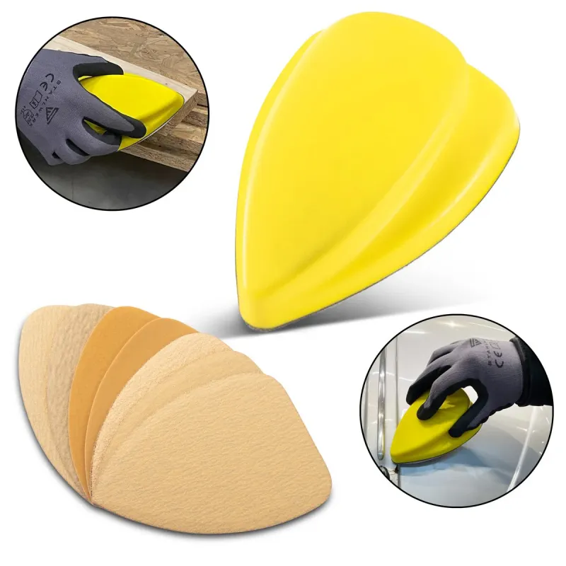 STAHLWERK Handschleifblock Set mit P80 | P100 | P120 | P150 | P180 | P240 | P320 Körnung, Schleifblock | Schleifschwamm |...