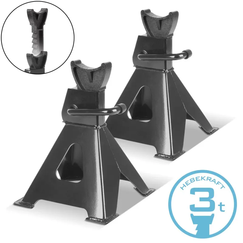 Steelworks Subturnbock JS-3 ST 2 Set 3 t load capacity 275-415 mm height regulierbar car parking goat | Jack | Set support...