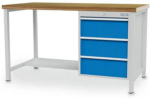 Bedrunka+Hirth Kastenwerkbank 1500 mit 3 Schubladen Blendenhöhe 200 mm 1500x750x959 mm 03.14.14V9A