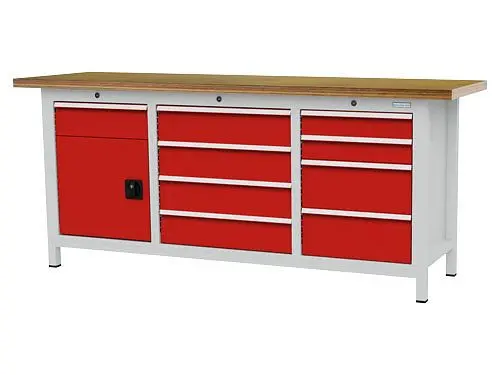 Bedrunka+Hirth Kastenwerkbank R 18-16 und R 24-16 Schubladenanzahl: 9 Abmessungen: 2000 x 600 x 859 mm Tragkraft Schublade...
