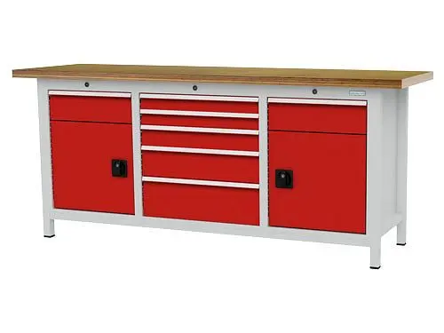 Bedrunka+Hirth Kastenwerkbank R 18-16 und R 24-16 Schubladenanzahl: 7 Abmessungen: 2000 x 600 x 859 mm Tragkraft Schublade...