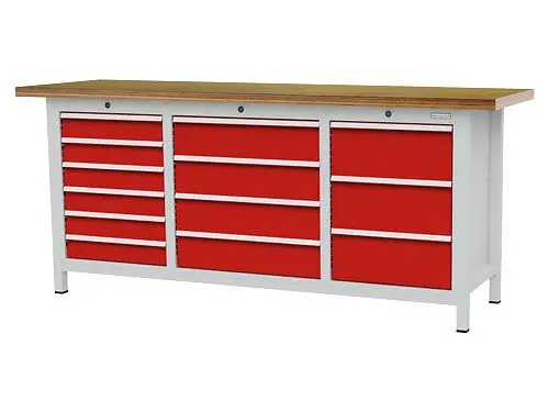 Bedrunka+Hirth Kastenwerkbank R 18-16 und R 24-16 Schubladenanzahl 13 Abmessungen: 2000 x 600 x 859 mm Tragkraft Schublade...