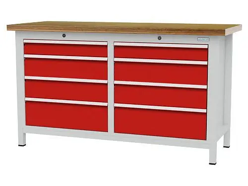 Bedrunka+Hirth Kastenwerkbank R 24-16 Schubladenanzahl: 8 Abmessungen: 1500 x 600 x 859 mm Tragkraft Schublade(n): 50 kg 0...