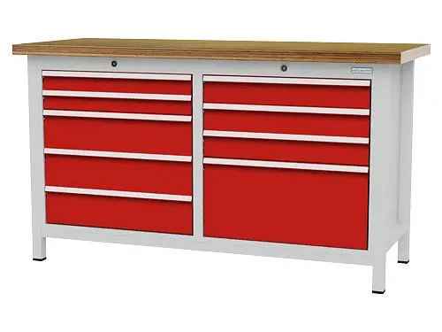 Bedrunka+Hirth Kastenwerkbank R 24-16 Schubladenanzahl: 9 Abmessungen: 1500 x 600 x 859 mm Tragkraft Schublade(n): 50 kg 0...