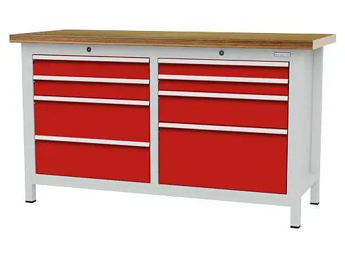 Bedrunka+Hirth Kastenwerkbank R 24-16 Schubladenanzahl: 8 Abmessungen: 1500 x 600 x 859 mm Tragkraft Schublade(n): 50 kg 0...