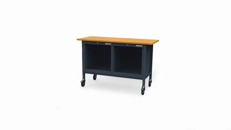 Simplaflex Mobile Kastenwerkbank mit zwei Leergehäuse B x T x H 1500 x 600 x 960mm CL66MKW15