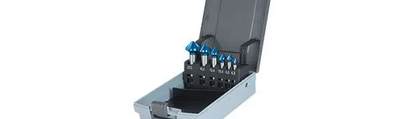 Karnasch Set Kegelsenker HSS-XE blue - 90° 6.3 8.3 10.4 12.4 16.5 20.5mm 201653
