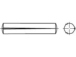 Kegelkerbstifte DIN 1471 1.4305 3 x 25 rostfrei 1 VE=S (100 Stück)