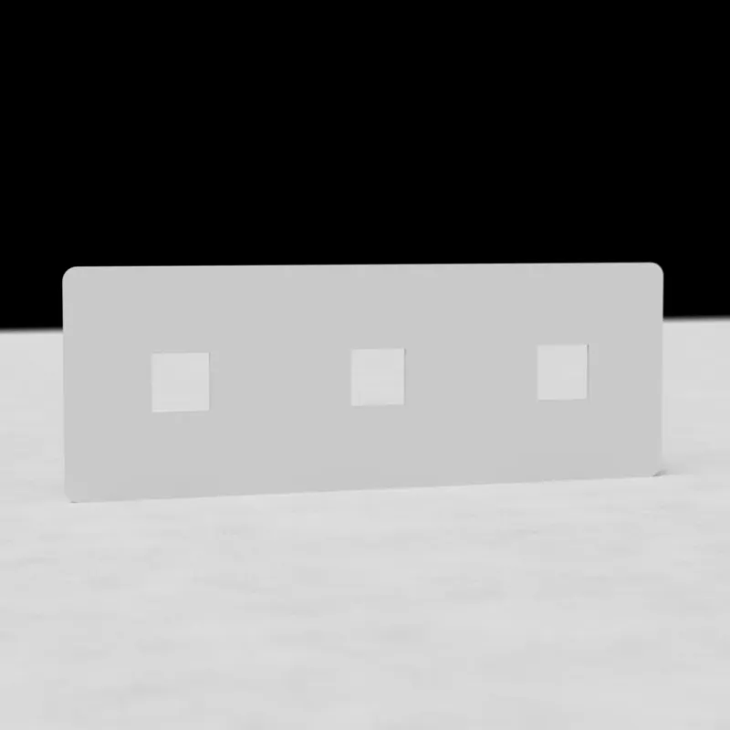 Kew Dreifachrahmen 3x 20-mm-Keystone - Lackierbar matt Silber