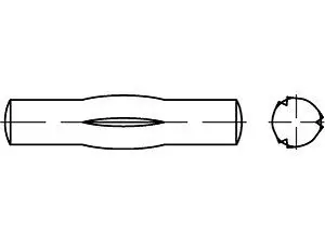 Knebelkerbstifte DIN 1475 Stahl 4 x 26 VE=S (100 Stück)