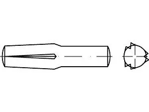 Steckkerbstifte DIN 1474 Stahl 12 x 55 VE=S (25 Stück)