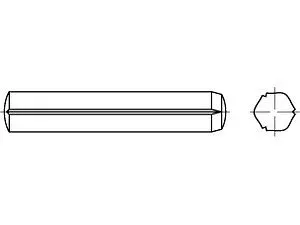 Zylinderkerbstifte DIN 1473 Stahl 2 x 10 VE=S (250 Stück)